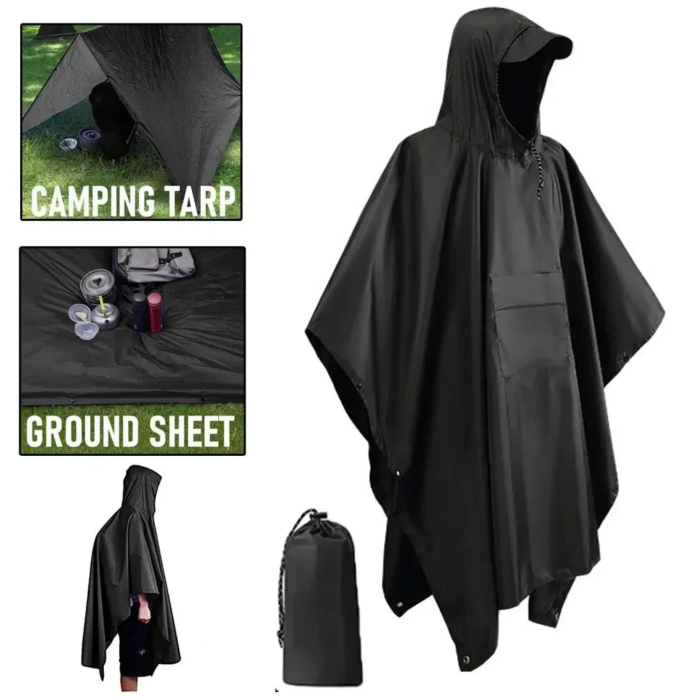 3 in 1 Waterproof Military Rain Poncho