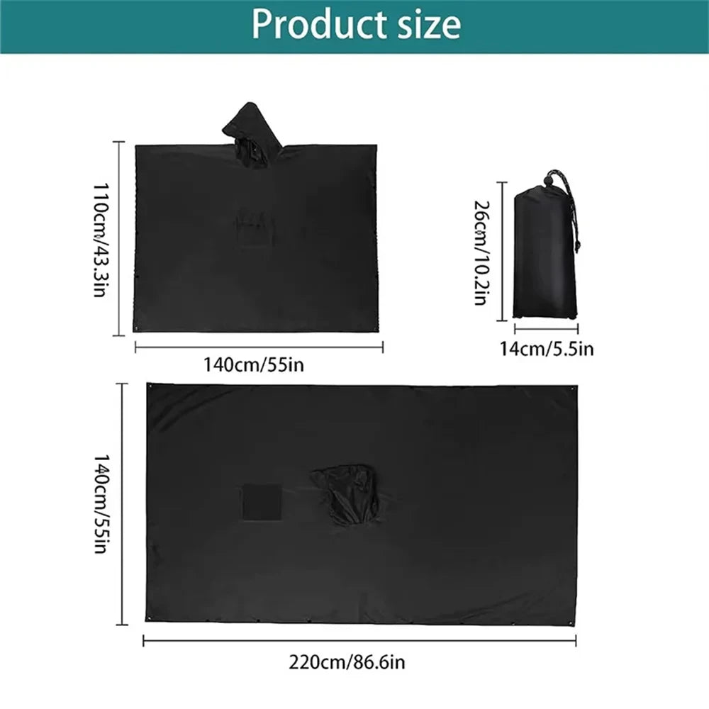 3 in 1 Waterproof Military Rain Poncho