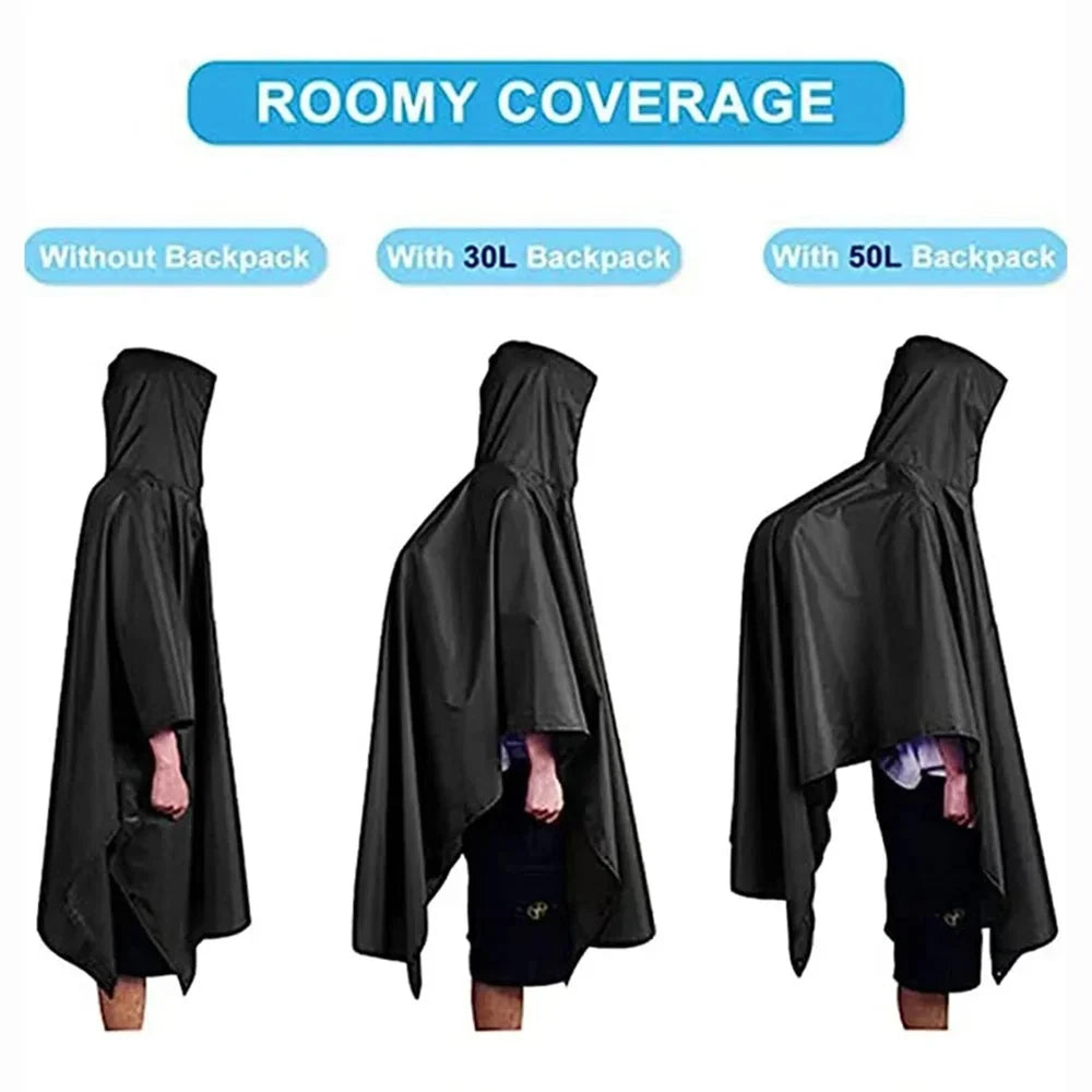 3 in 1 Waterproof Military Rain Poncho