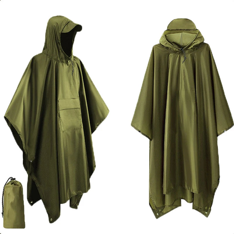 3 in 1 Waterproof Military Rain Poncho